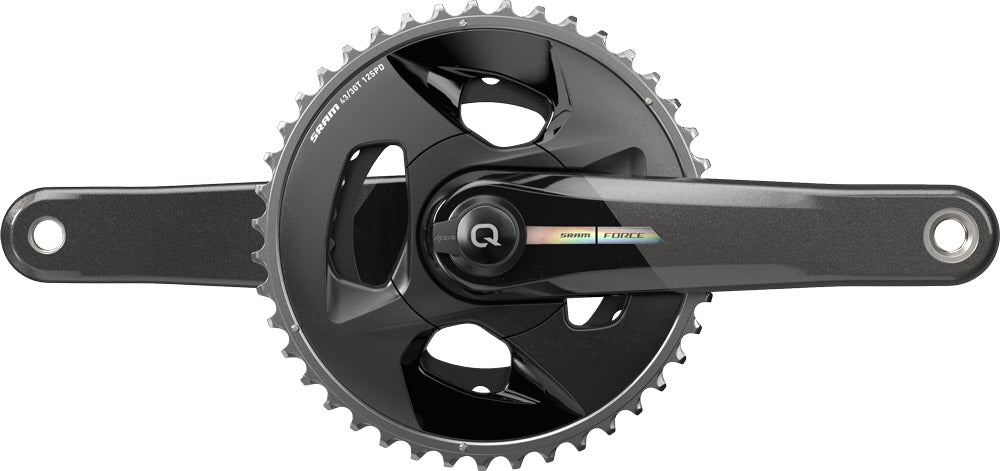 SRAM Force AXS D2 Wide 2x12 Spd Road Crankset with Power Meter - Unicorn Gray-Laser Foil