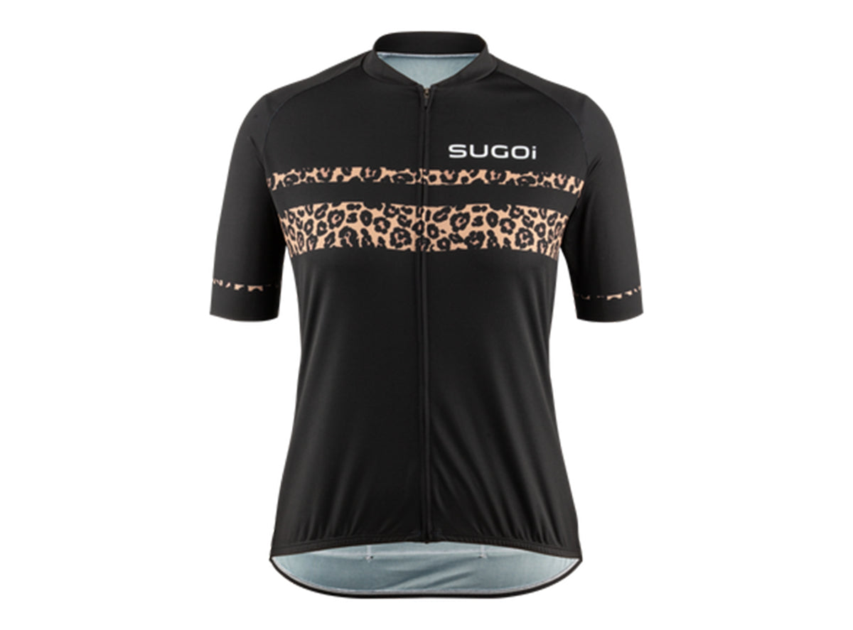 Sugoi Evolution Zap 2 Short Sleeve Jersey - Womens - Black-Leopard Black - Leopard X-Small 