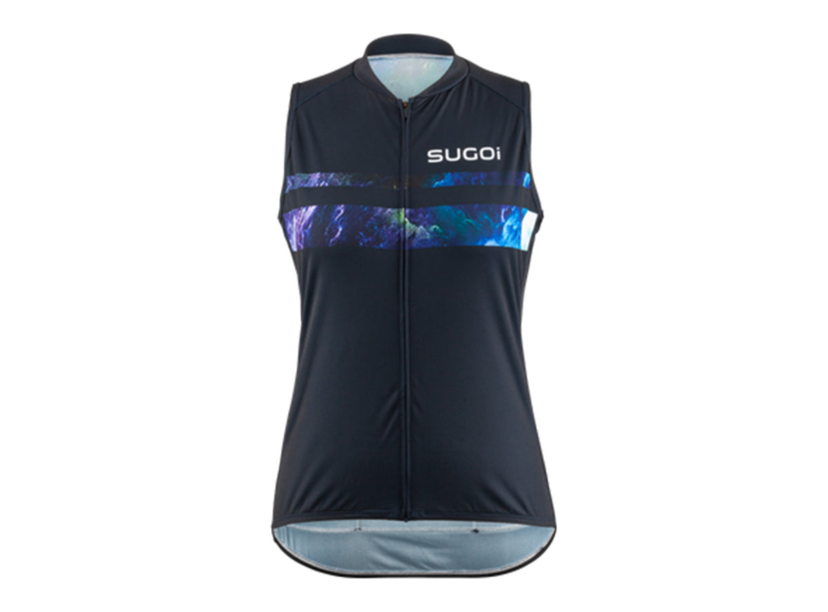 Sugoi Evolution Zap Sleeveless Jersey - Womens - Deep Navy-Thunder Sky Deep Navy - Thunder Sky X-Small 