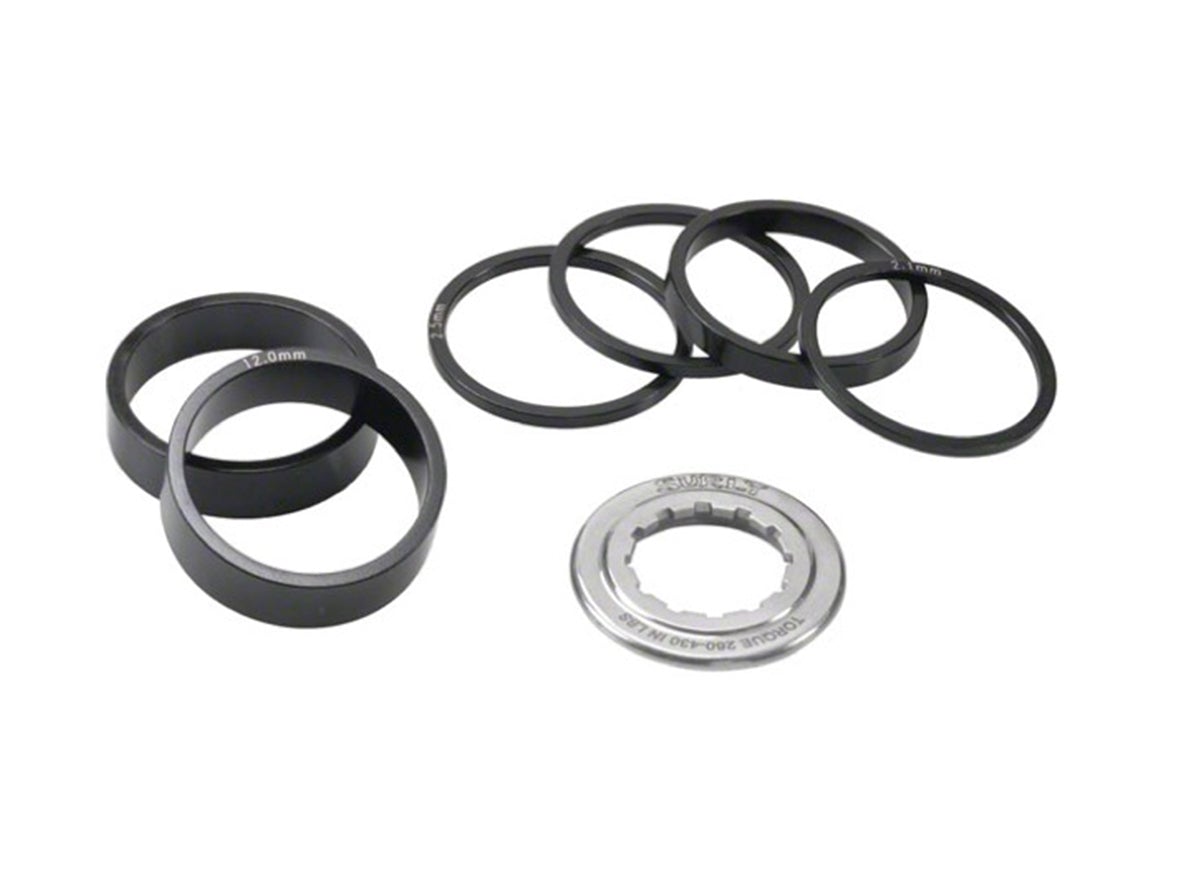 Surly Single Spd Spacer Kit Black - Silver Spacers and Lockring 