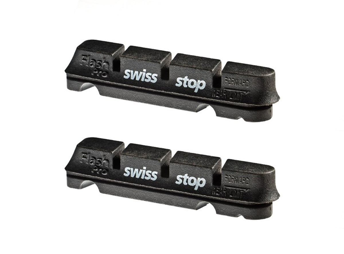 SwissStop Flash Pro Brake Pads Set - Black Black Set of 4 - Shimano/SRAM 