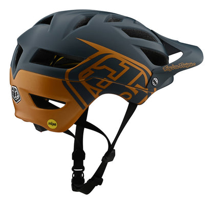 Troy Lee Designs A1 MIPS MTB Helmet - Classic - Gray-Gold - 2020