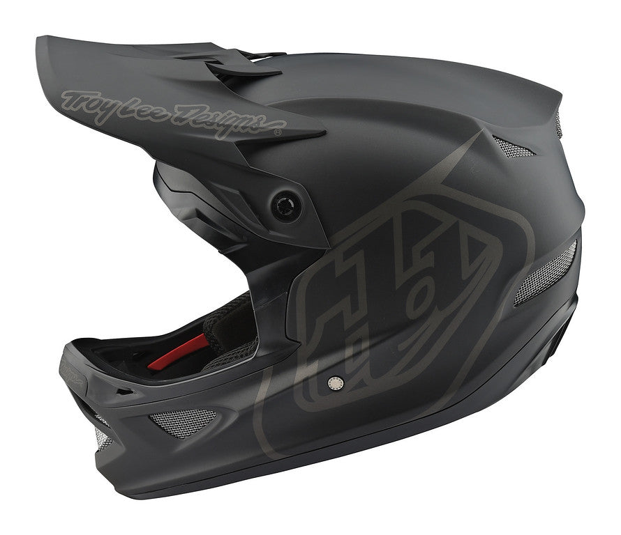 Troy Lee Designs D3 Fiberlite Full Face Helmet - Mono Black