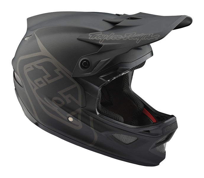 Troy Lee Designs D3 Fiberlite Full Face Helmet - Mono Black