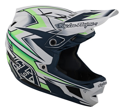 Troy Lee Designs D4 Composite Full Face Helmet - MIPS - Volt - White - 2023
