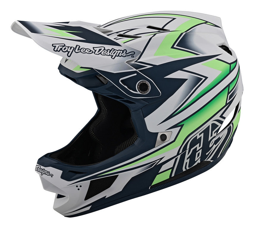 Troy Lee Designs D4 Composite Full Face Helmet - MIPS - Volt - White - 2022 White X-Small 