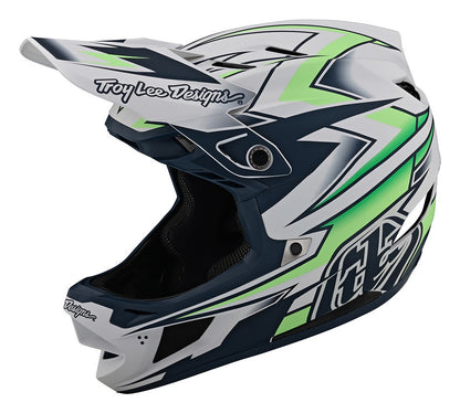 Troy Lee Designs D4 Composite Full Face Helmet - MIPS - Volt - White - 2022 White X-Small 