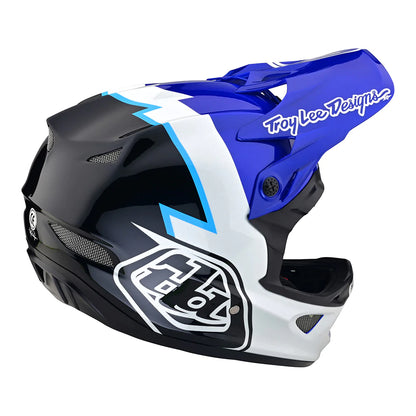 Troy Lee Designs D3 Fiberlite Full Face Helmet No MIPS - Volt - Blue - 2023