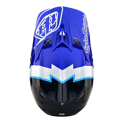 Troy Lee Designs D3 Fiberlite Full Face Helmet No MIPS - Volt - Blue - 2023