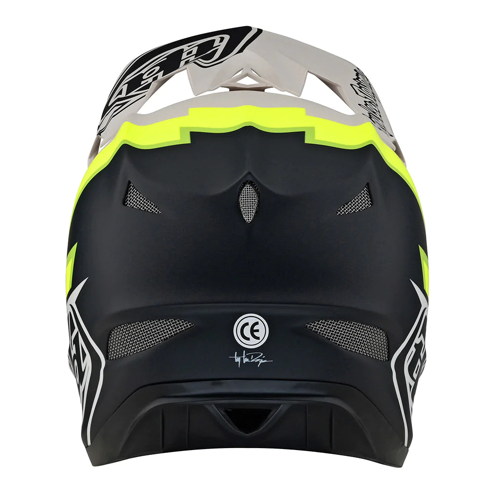 Troy Lee Designs D3 Fiberlite Full Face Helmet No MIPS - Volt - Flo Yellow - 2023