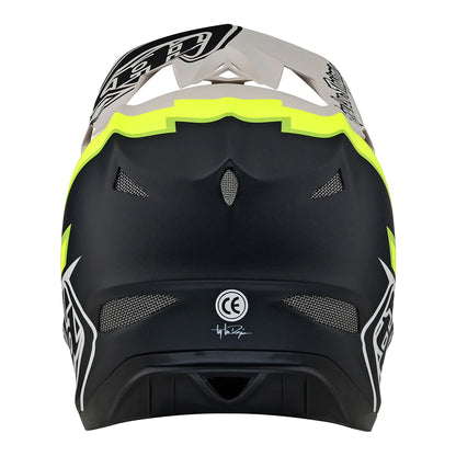 Troy Lee Designs D3 Fiberlite Full Face Helmet No MIPS - Volt - Flo Yellow - 2023