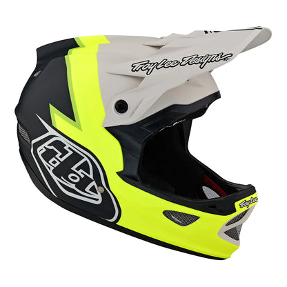 Troy Lee Designs D3 Fiberlite Full Face Helmet No MIPS - Volt - Flo Yellow - 2023