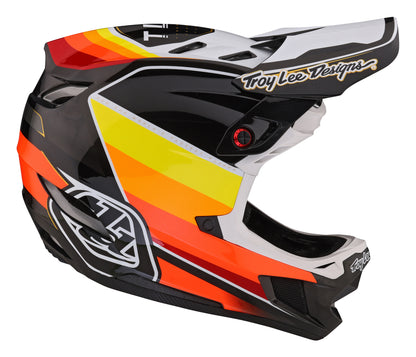 Troy Lee Designs D4 Carbon Full Face Helmet with MIPS - Reverb - Black-White - 2023