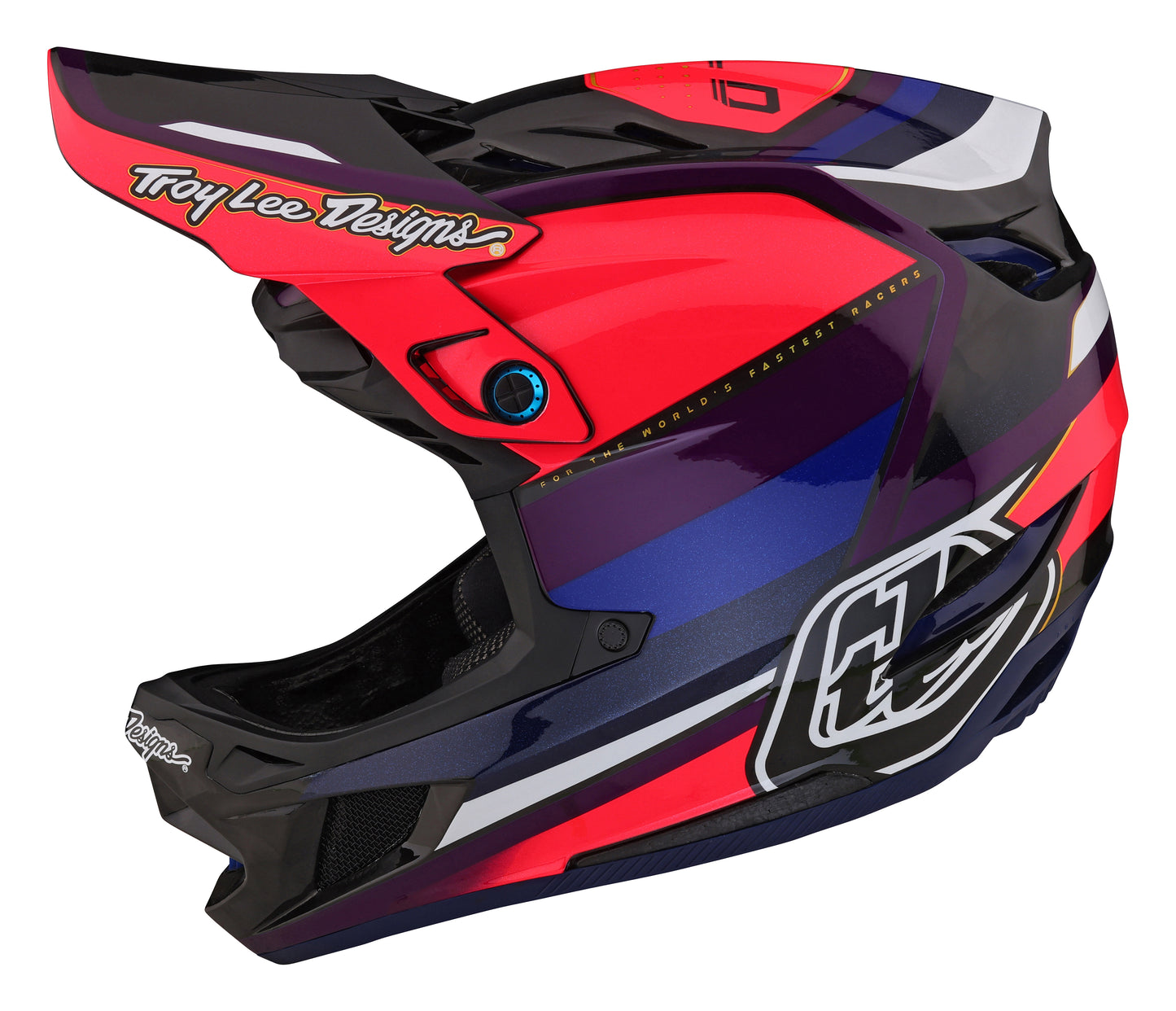 Troy Lee Designs D4 Carbon Full Face Helmet with MIPS - Reverb - Pink-Purple - 2023