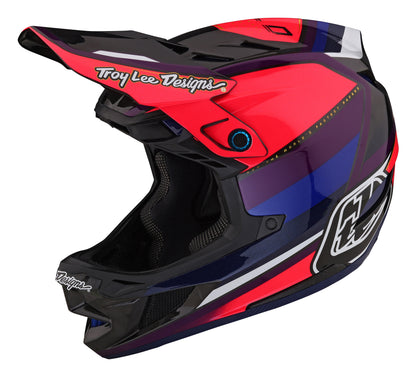 Troy Lee Designs D4 Carbon Full Face Helmet with MIPS - Reverb - Pink-Purple - 2023