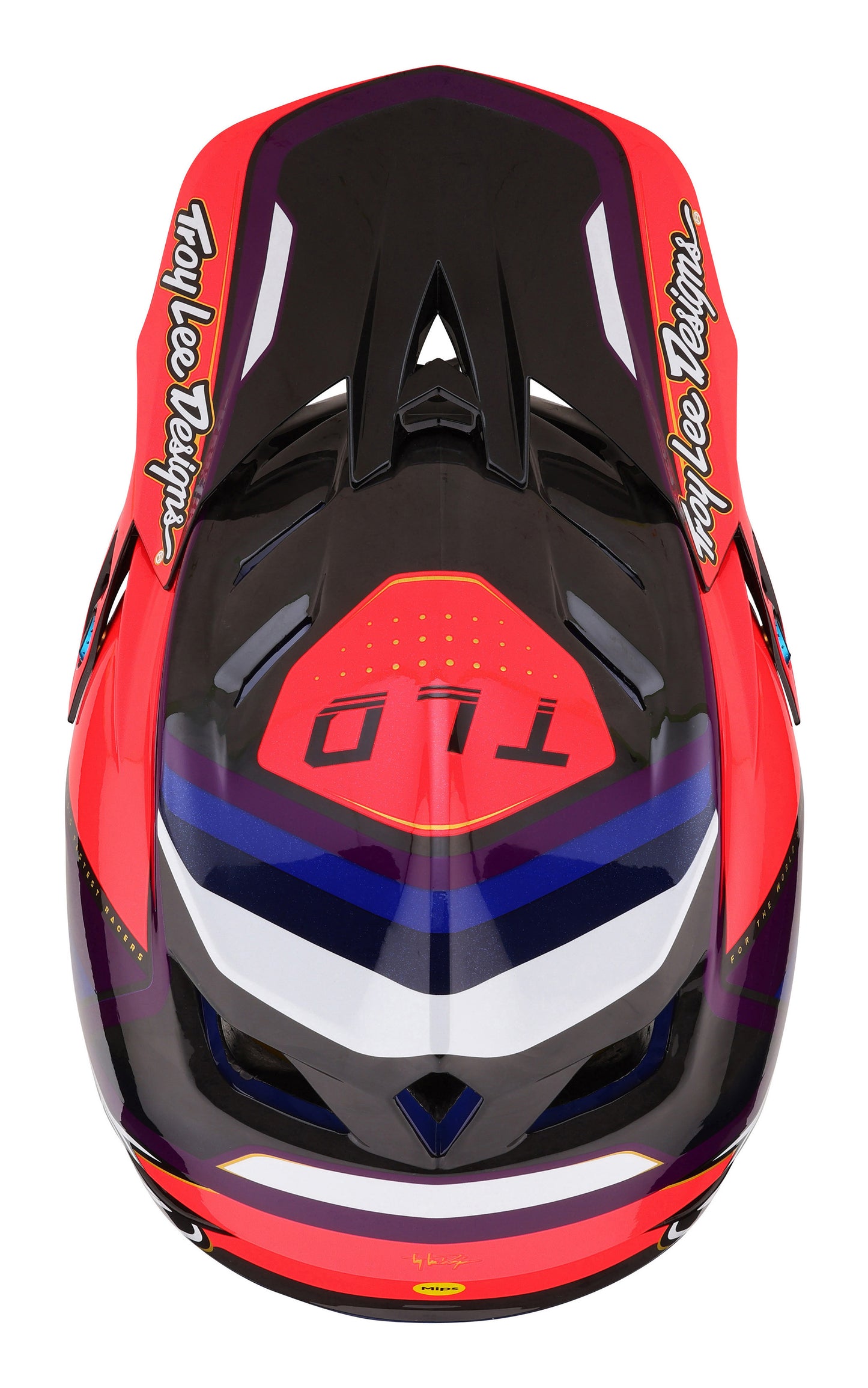 Troy Lee Designs D4 Carbon Full Face Helmet with MIPS - Reverb - Pink-Purple - 2023