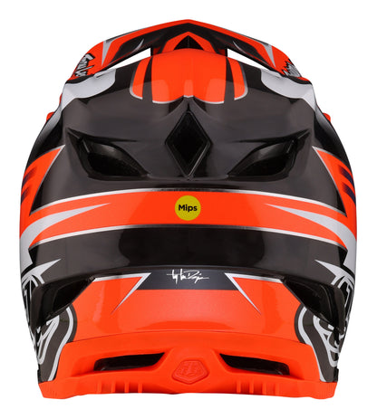 Troy Lee Designs D4 Carbon Full Face Helmet with MIPS - Saber - Red