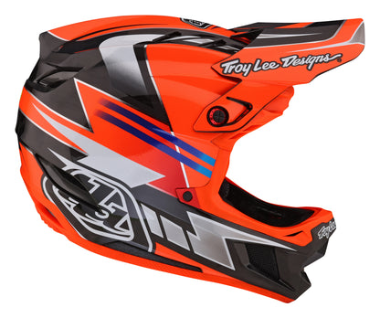 Troy Lee Designs D4 Carbon Full Face Helmet with MIPS - Saber - Red