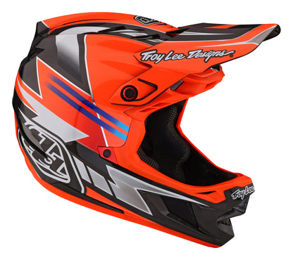 Troy Lee Designs D4 Carbon Full Face Helmet with MIPS - Saber - Red