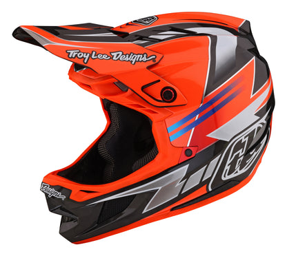 Troy Lee Designs D4 Carbon Full Face Helmet with MIPS - Saber - Red