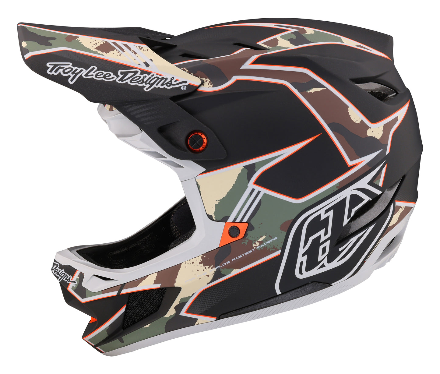 Troy Lee Designs D4 Composite Full Face Helmet with MIPS - Matrix Camo - Army Green - 2023