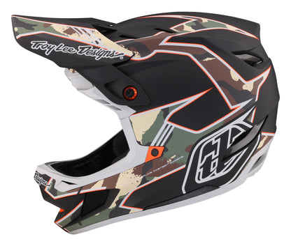 Troy Lee Designs D4 Composite Full Face Helmet with MIPS - Matrix Camo - Army Green - 2023