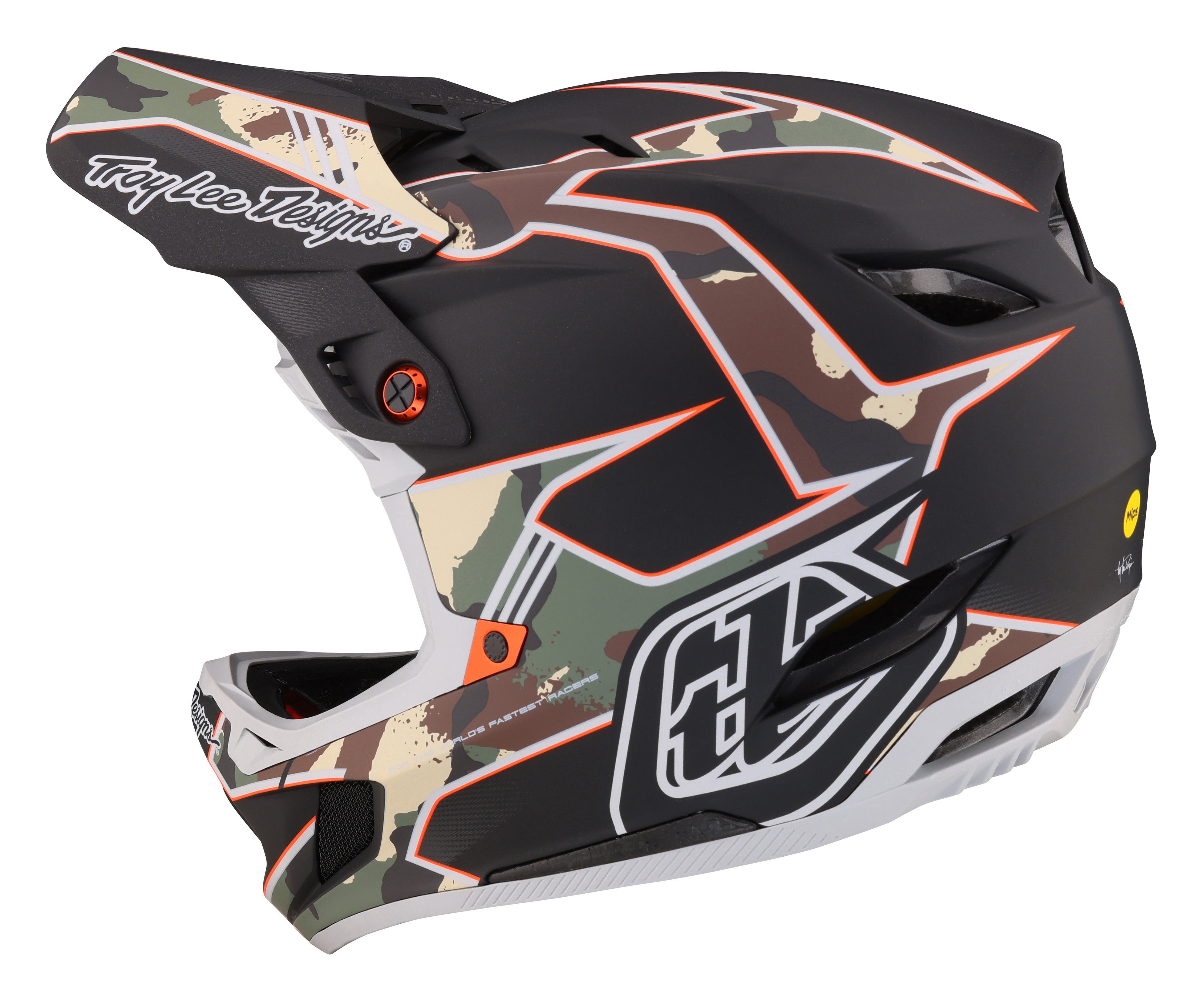 Troy Lee Designs D4 Composite Full Face Helmet with MIPS - Matrix