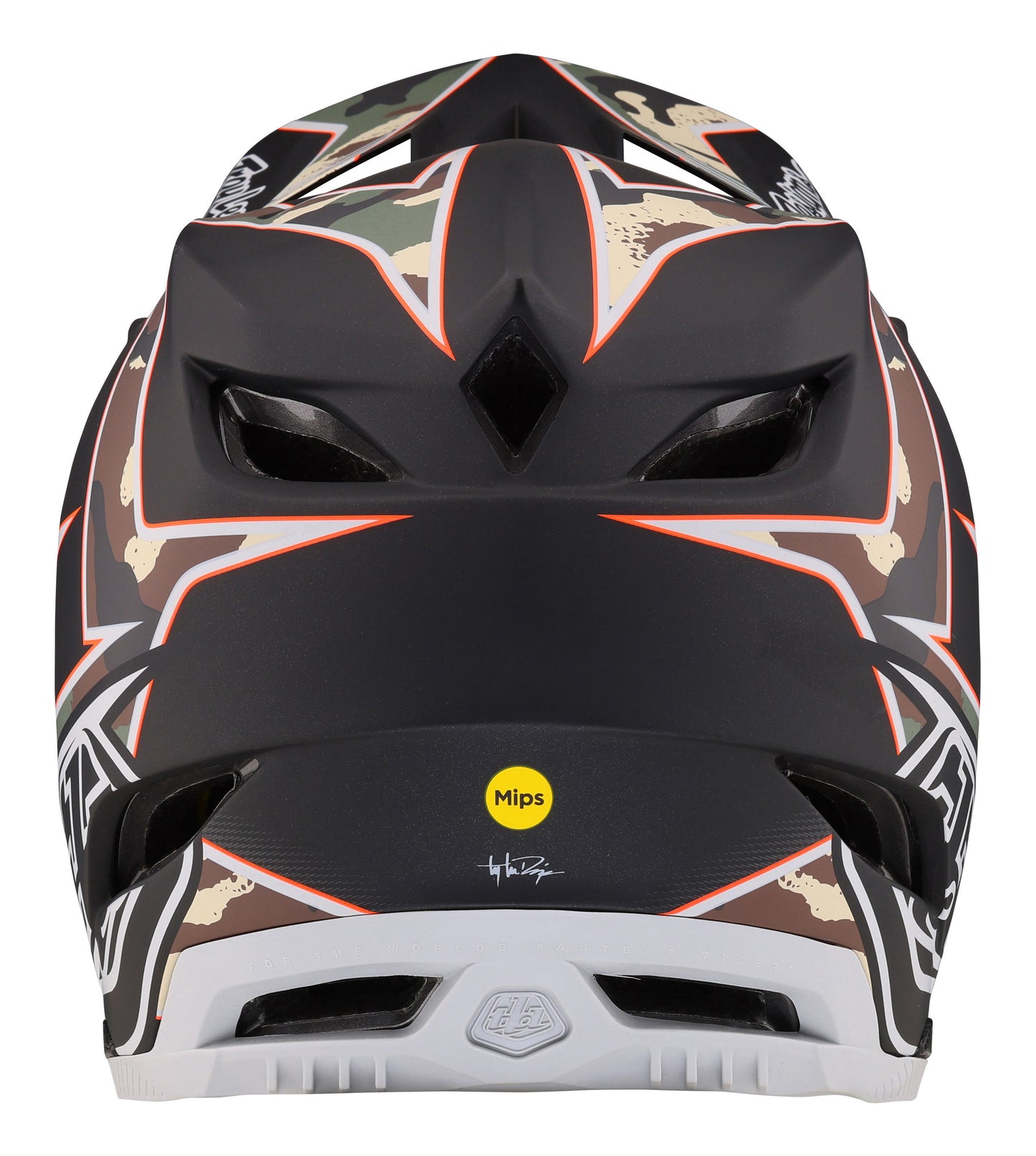 Troy Lee Designs D4 Composite Full Face Helmet with MIPS - Matrix Camo - Army Green - 2023