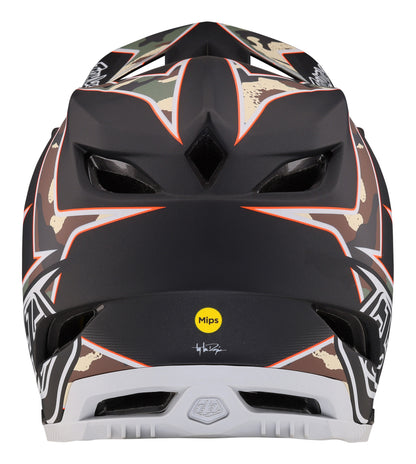 Troy Lee Designs D4 Composite Full Face Helmet with MIPS - Matrix Camo - Army Green - 2023