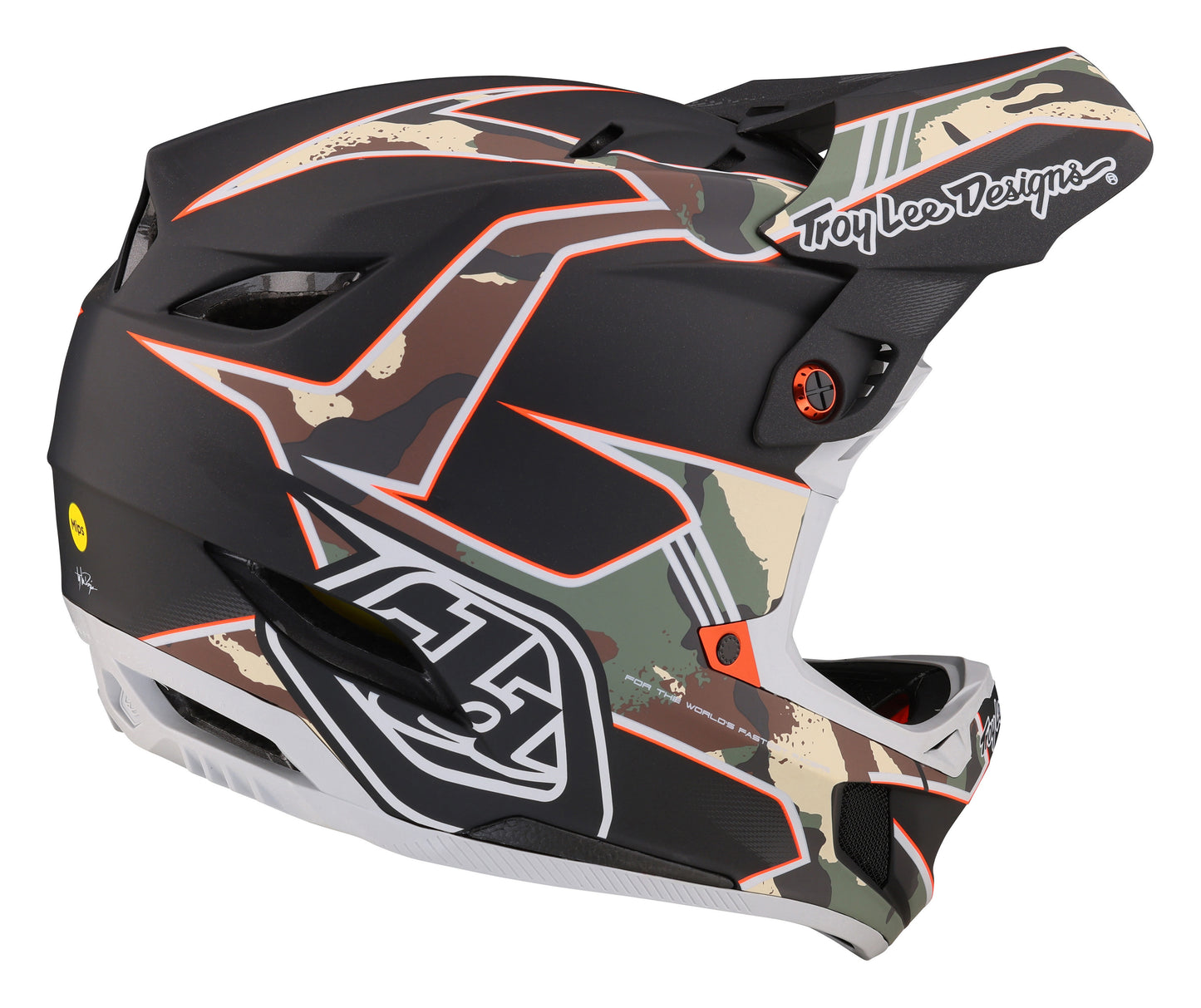 Troy Lee Designs D4 Composite Full Face Helmet with MIPS - Matrix Camo - Army Green - 2023