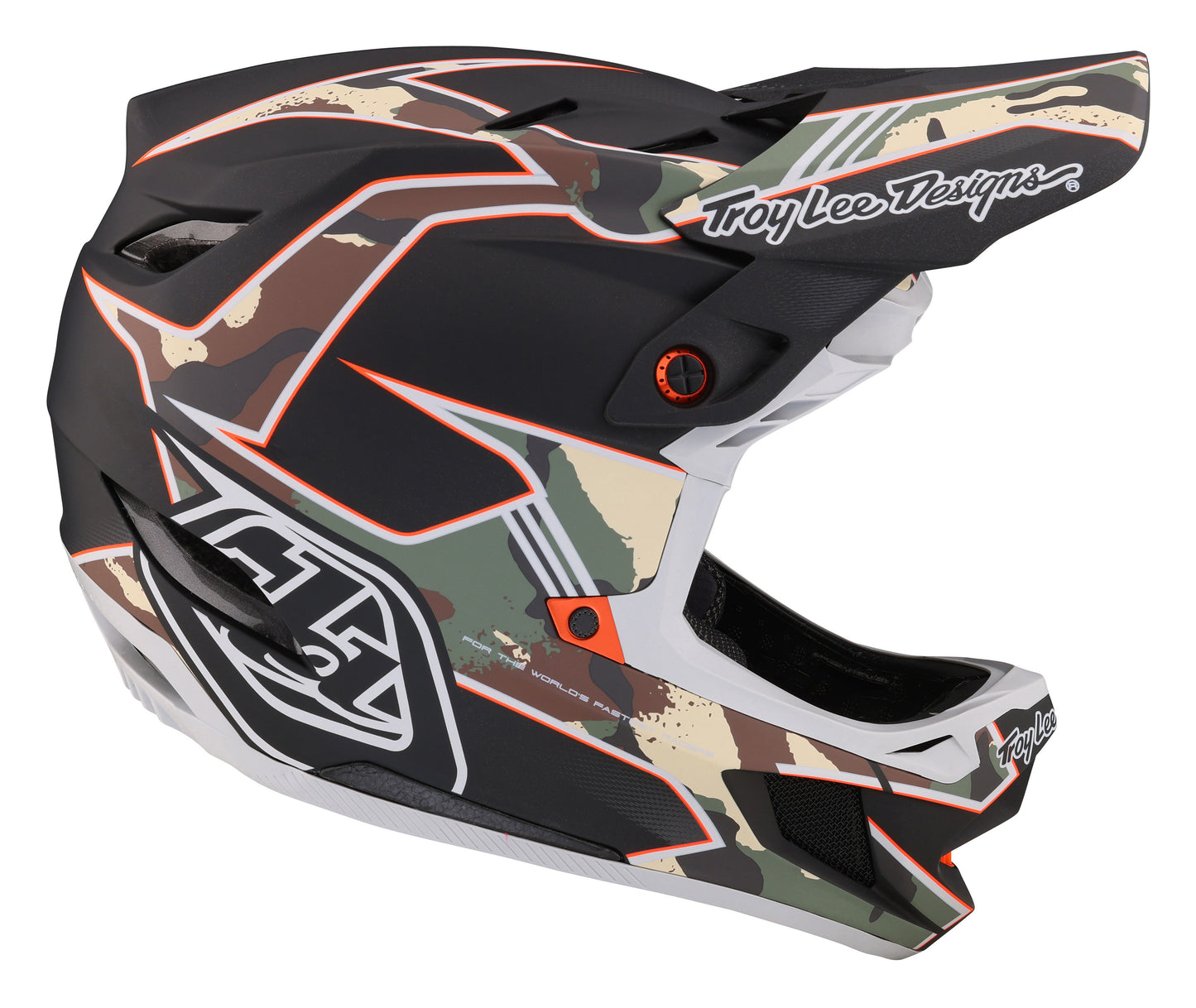 Troy Lee Designs D4 Composite Full Face Helmet with MIPS - Matrix Camo - Army Green - 2023