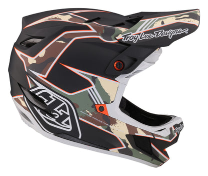 Troy Lee Designs D4 Composite Full Face Helmet with MIPS - Matrix Camo - Army Green - 2023