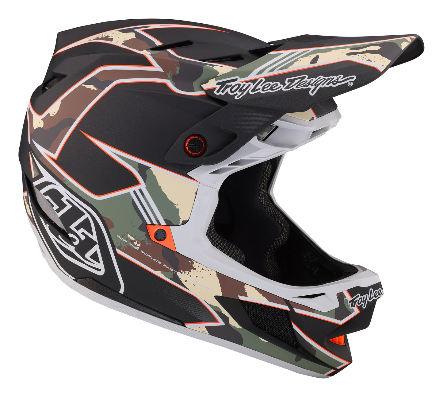 Troy Lee Designs D4 Composite Full Face Helmet with MIPS - Matrix Camo - Army Green - 2023