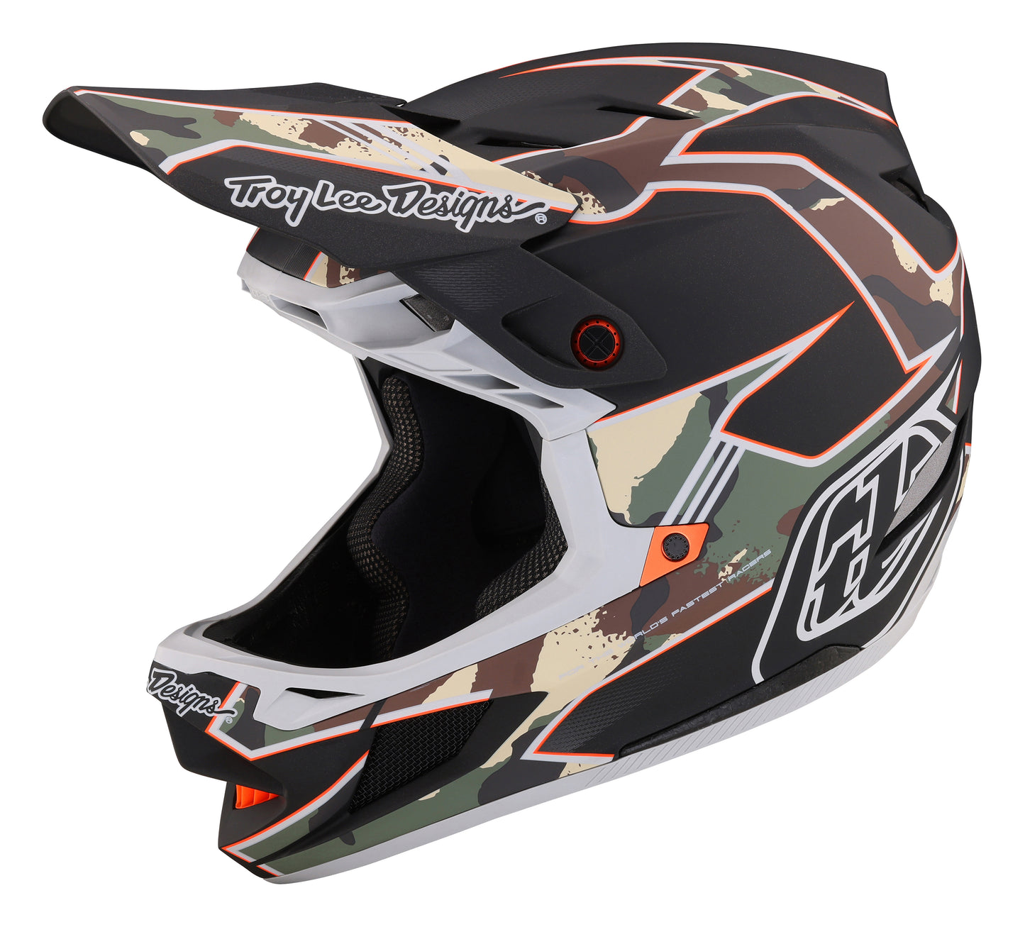 Troy Lee Designs D4 Composite Full Face Helmet with MIPS - Matrix Camo - Army Green - 2023