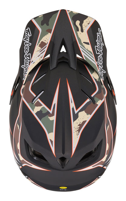 Troy Lee Designs D4 Composite Full Face Helmet with MIPS - Matrix Camo - Army Green - 2023
