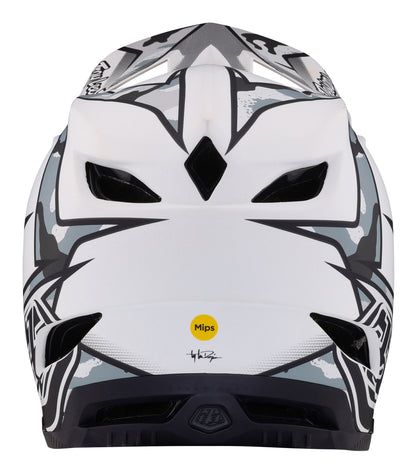 Troy Lee Designs D4 Composite Full Face Helmet with MIPS - Matrix Camo - White - 2023