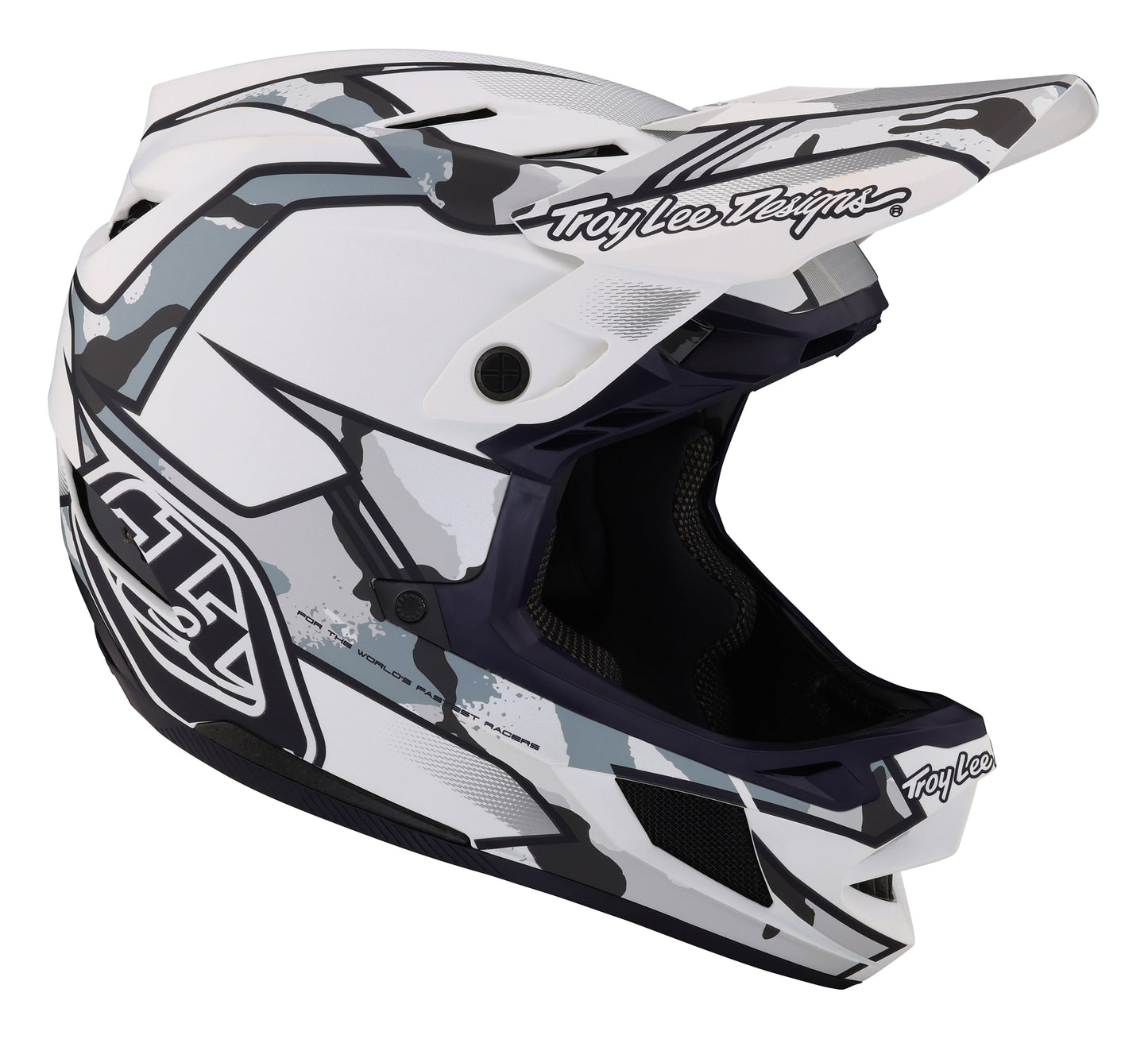Troy Lee Designs D4 Composite Full Face Helmet with MIPS - Matrix Camo - White - 2023