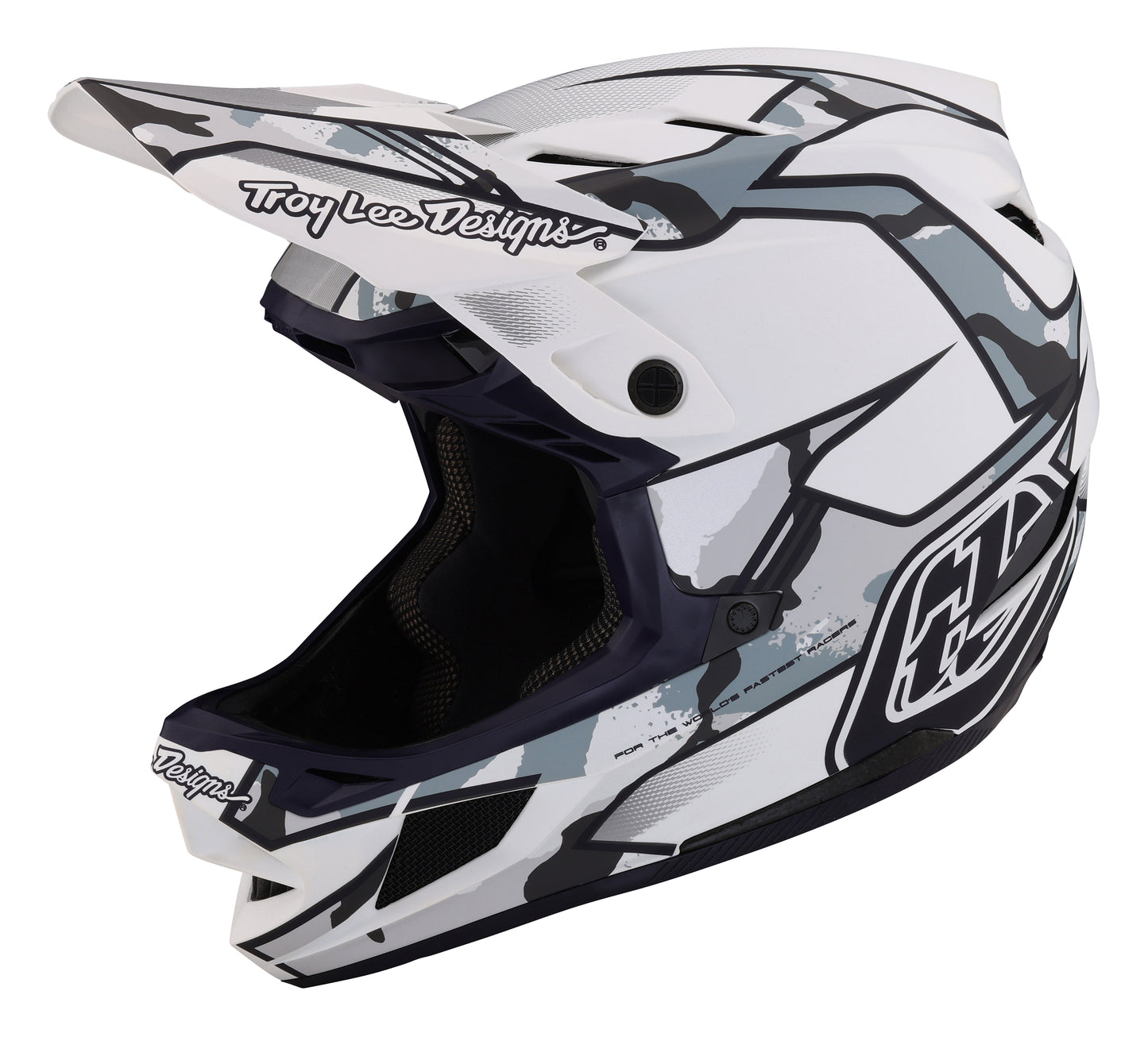 Troy Lee Designs D4 Composite Full Face Helmet with MIPS - Matrix Camo - White - 2023