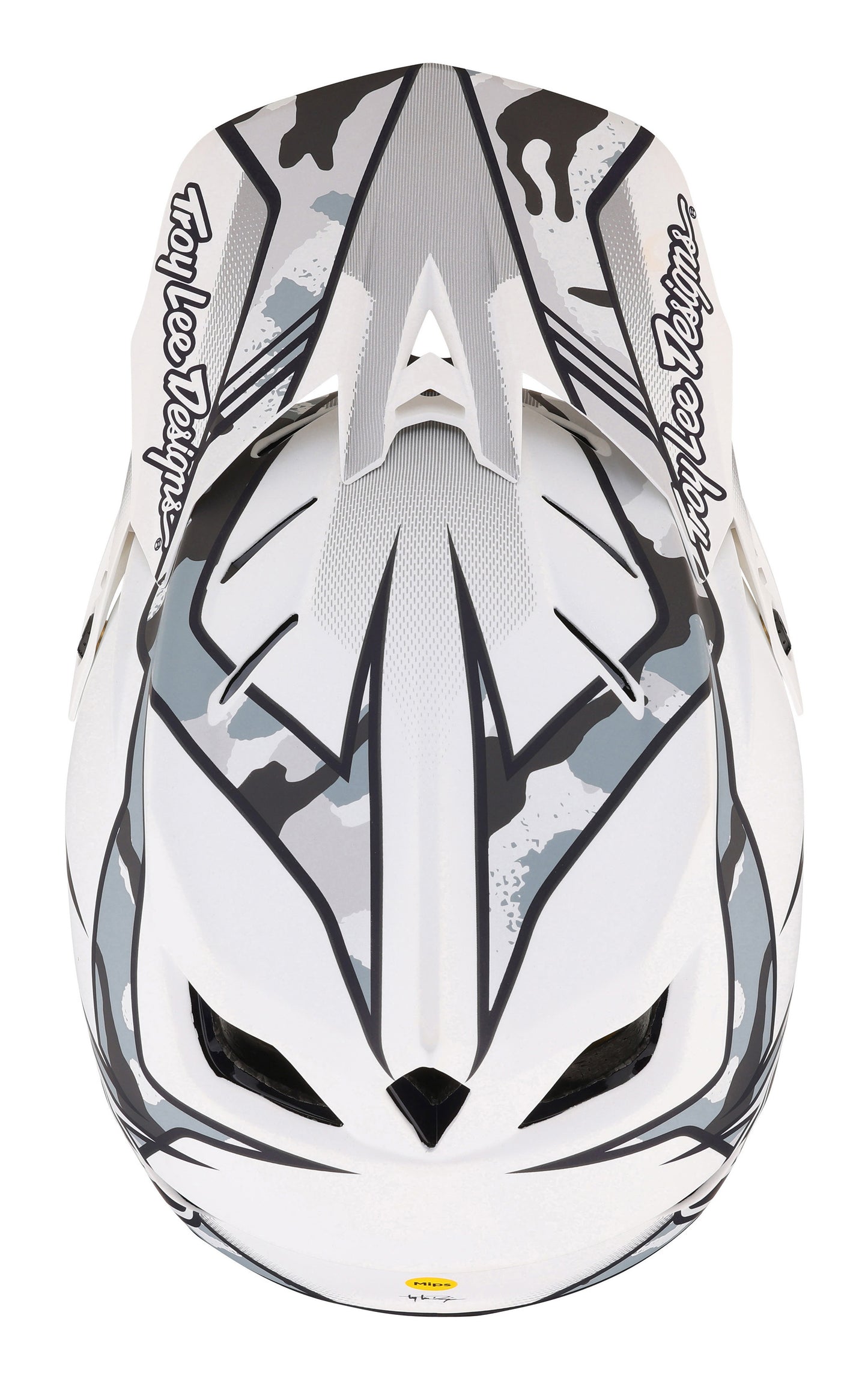 Troy Lee Designs D4 Composite Full Face Helmet with MIPS - Matrix Camo - White - 2023
