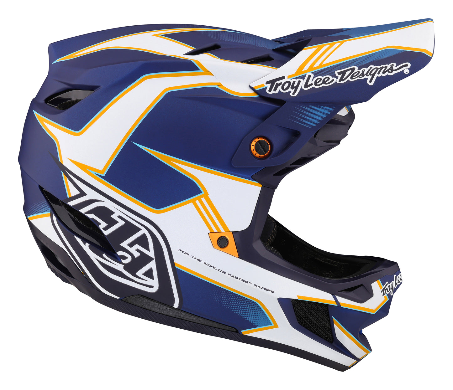 Troy Lee Designs D4 Composite Full Face Helmet with MIPS - Matrix - Blue - 2023