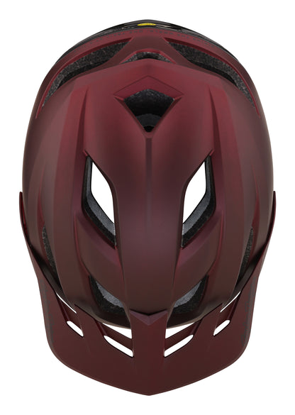 Troy Lee Designs Flowline SE MTB Helmet with MIPS - Radian - Burgundy-Charcoal - 2023