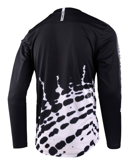 Troy Lee Designs Flowline Long Sleeve MTB Jersey - Big Spin - Black - 2023