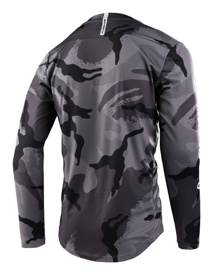 Troy Lee Designs Flowline Long Sleeve MTB Jersey - Cams - Carbon - 2023