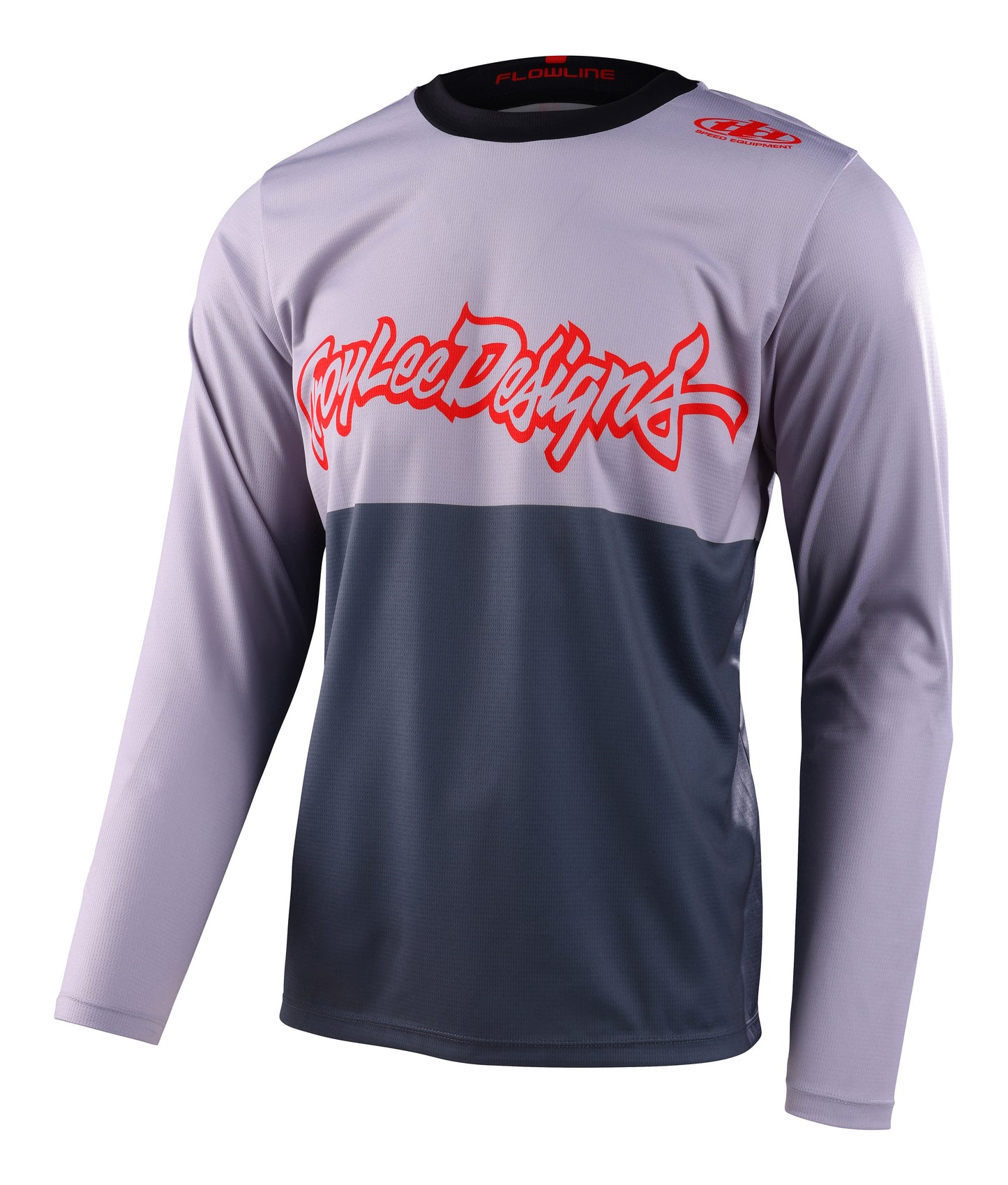 Troy Lee Designs Flowline Long Sleeve MTB Jersey - Scripter - Charcoal - 2023