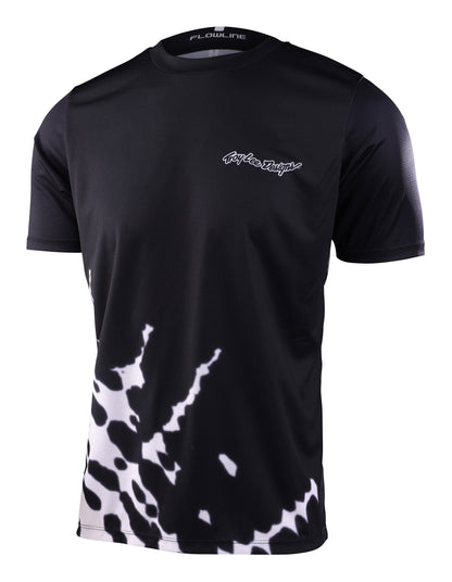 Troy Lee Designs Flowline Short Sleeve MTB Jersey - Big Spin - Black - 2023