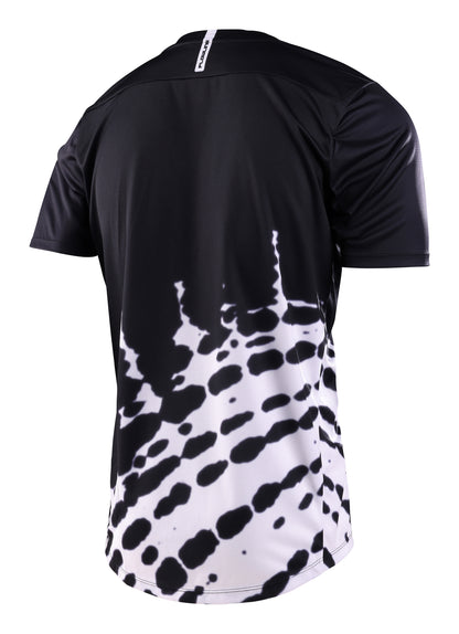 Troy Lee Designs Flowline Short Sleeve MTB Jersey - Big Spin - Black - 2023