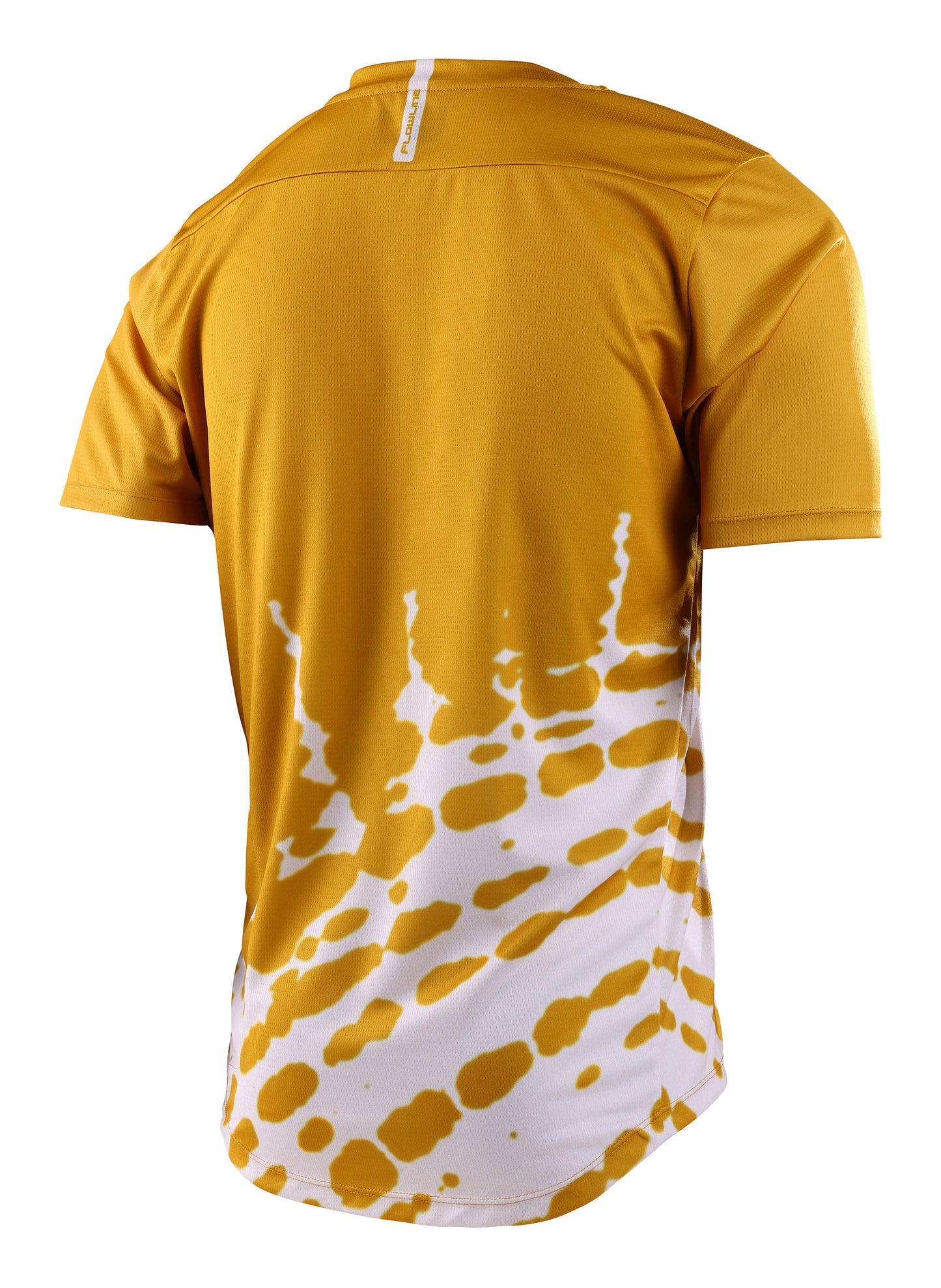 Troy Lee Designs Flowline Short Sleeve MTB Jersey - Big Spin - Gold Flake - 2023