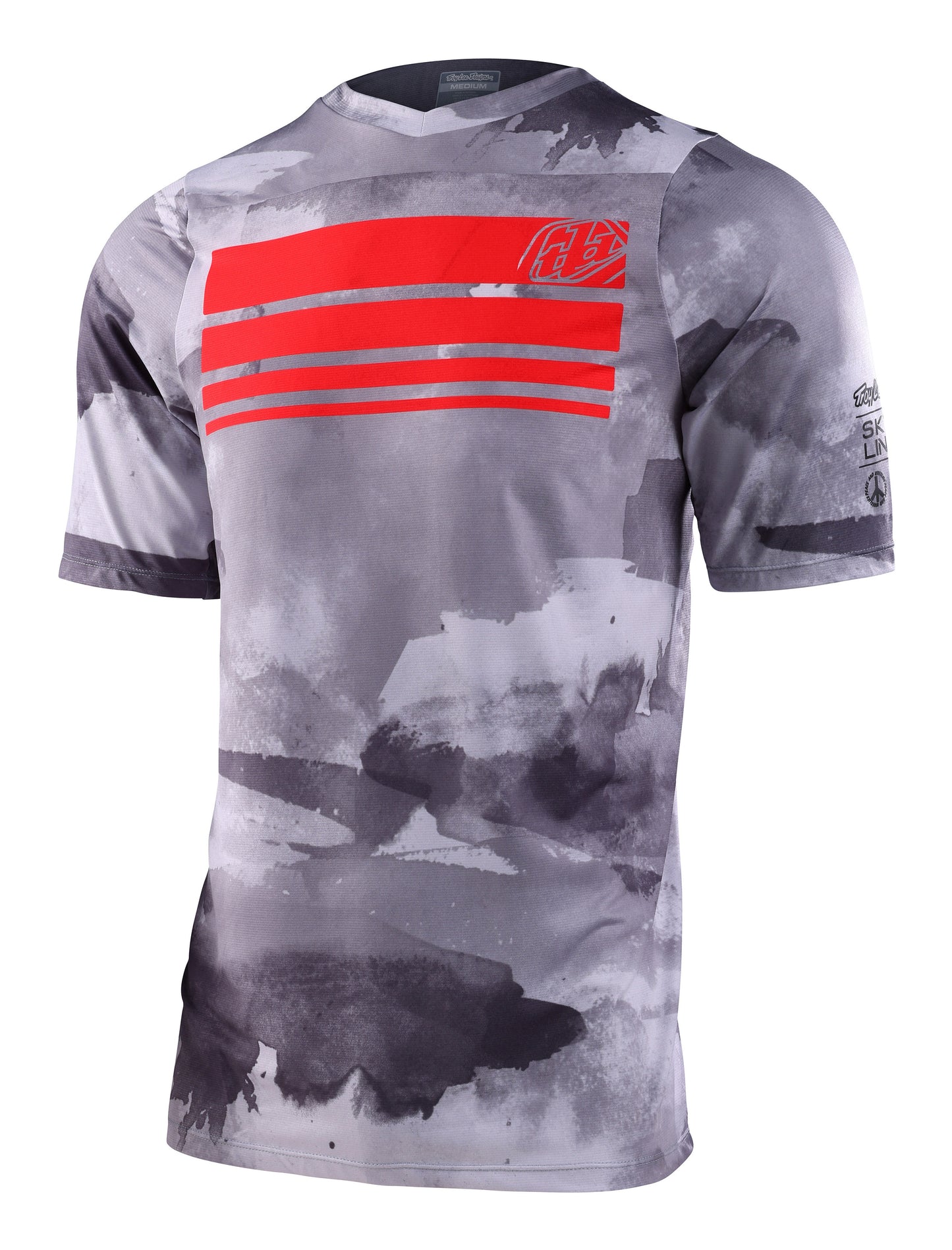 Troy Lee Designs Skyline Short Sleeve MTB Jersey - Blocks - Cement - 2023