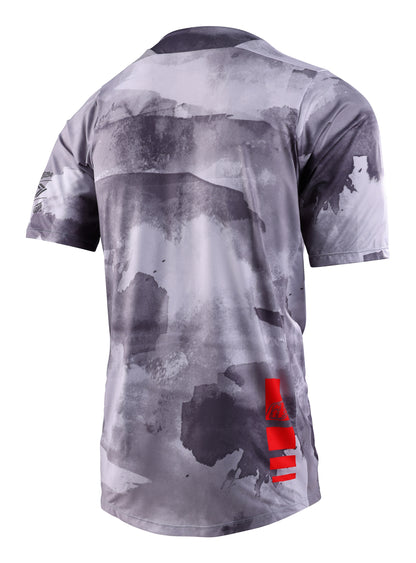 Troy Lee Designs Skyline Short Sleeve MTB Jersey - Blocks - Cement - 2023