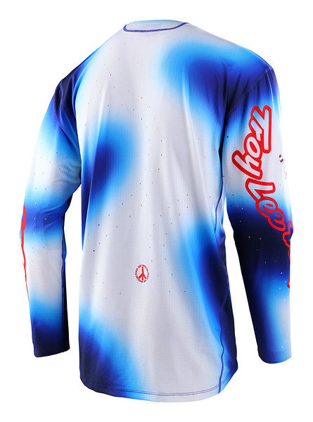 Troy Lee Designs Sprint Ultra Long Sleeve MTB Jersey - Lucid - White-Blue - 2023